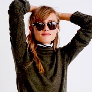 Madewell Donegal Evercrest Mock Neck Sweater Yarn